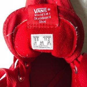 Red high top Vans - Men’s 9.5